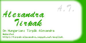 alexandra tirpak business card
